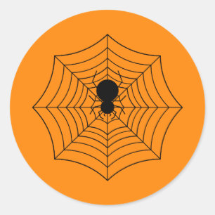 Spiderweb Runder Aufkleber