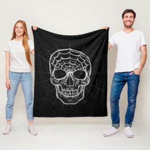 Spiderweb Skull Fleecedecke