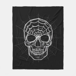 Spiderweb Skull Fleecedecke
