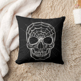Spiderweb Skull Kissen
