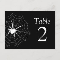 Spiderweb-Tischnummern (schwarz / weiß)