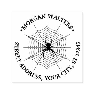 SpiderWeb und Spider Silhouette #2 Namensadresse Permastempel