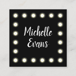 Spiegel beleuchtet Zauber bilden Künstler Quadratische Visitenkarte
