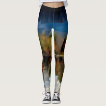 Spiegel-Bild der unscharfen Natur-Leggings
