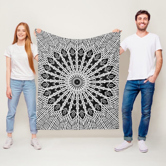 Spiegel-Mandala Fleecedecke (Beispiel)