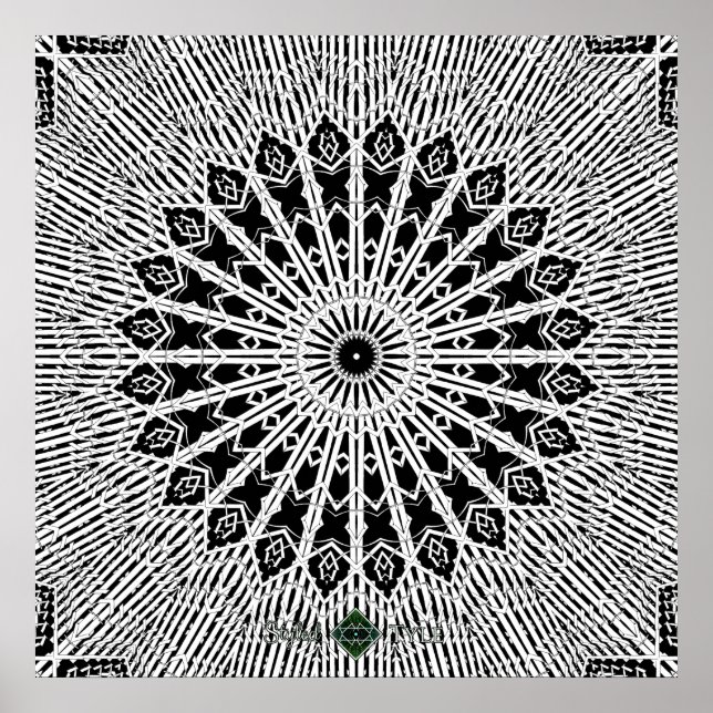 Spiegel-Mandala Poster (Vorne)