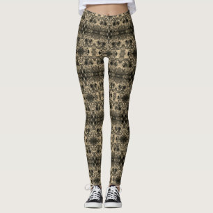 Spiegel mit samtigem Aussehen, klassisch beige Ein Leggings