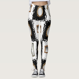 Spiegel weiß schwarze Leggings lang Teenager