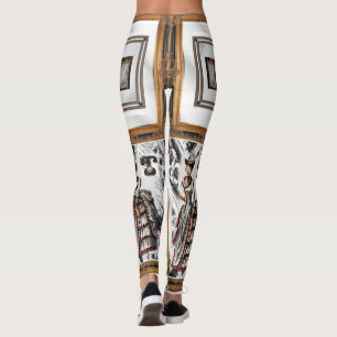 Spiegel weiß schwarze Leggings lang Teenager