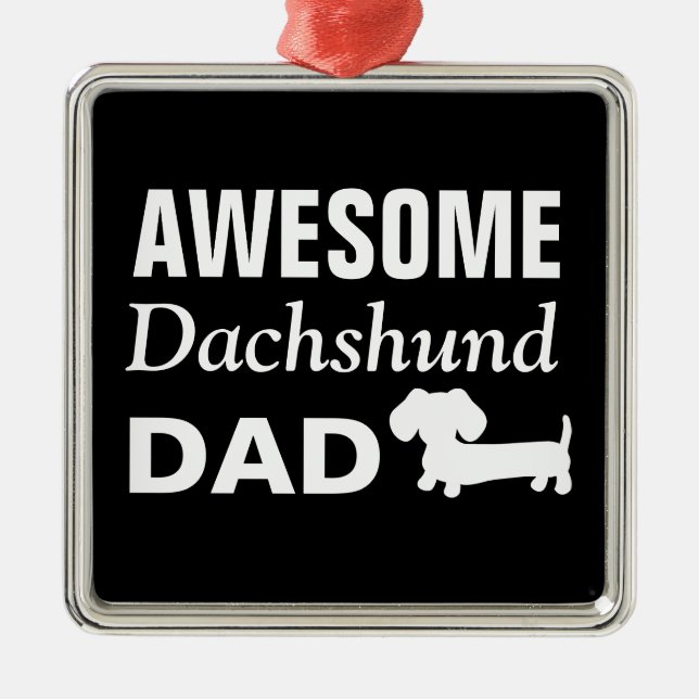 Spiegelarm mit phantastischer Dackel Vater Rückans Silbernes Ornament (Vorne)