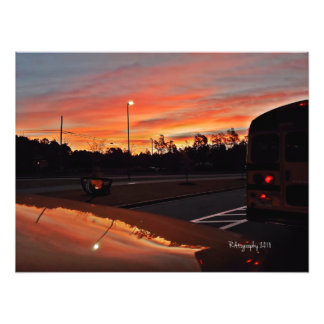 Spiegelbild des Sonnenaufgangs Fotodruck