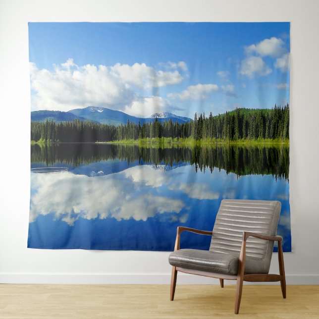 Spiegelbild-Landschaftsbild Wandtapeten Wandteppich (Beispiel (Horizontal))
