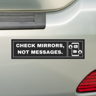 Spiegelcheck-Kühleraufkleber im minimalistischen S Autoaufkleber