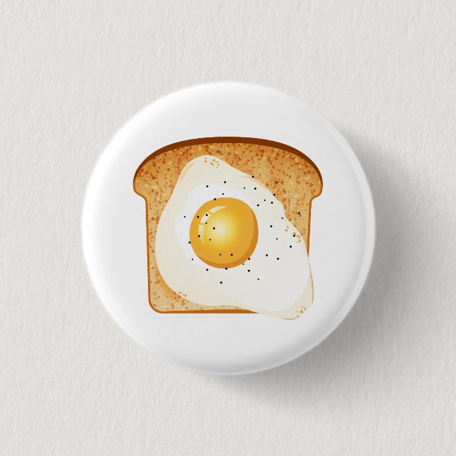 Spiegelei auf Toast Button (Vorderseite)