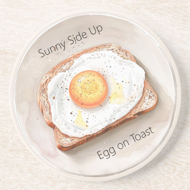 Spiegelei auf Toast Getränkeuntersetzer (Vorne)