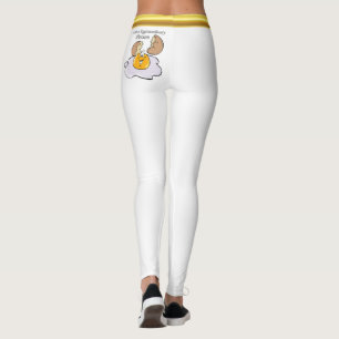 Spiegelei des Cartooncharakters mit großem Läche Leggings