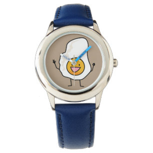Spiegelei-glückliches Ei-Frühstück Armbanduhr