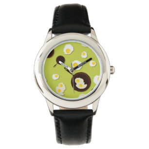 Spiegelei-Spaß-Nahrungsmittelentwurf Armbanduhr