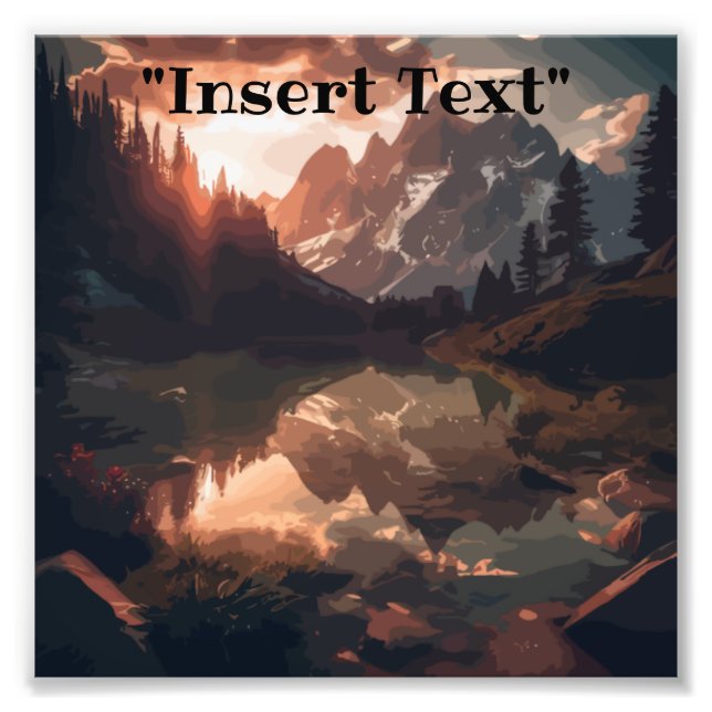 Spiegelgebirge Fotodruck (Vorne)