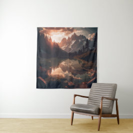 Spiegelgebirge Wandteppich