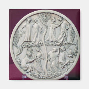 Spiegelkasten, der höfische Szenen, c.1320-30 Magnet