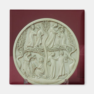 Spiegelkasten, der höfische Szenen, c.1320-30 Magnet
