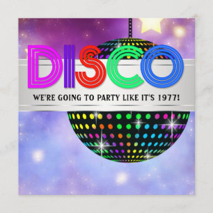 Spiegelkugel-Disco-Party-Einladungen Einladung
