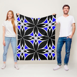 Spiegelndes Keltisch ( Blau ) Fleecedecke