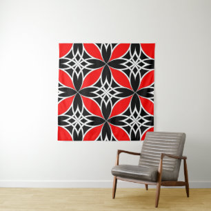 Spiegelndes Keltisch ( Flutterby Rot ) Wandteppich