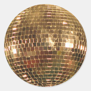Spiegelreflexdisco-Ball 2-Aufkleber Runder Aufkleber