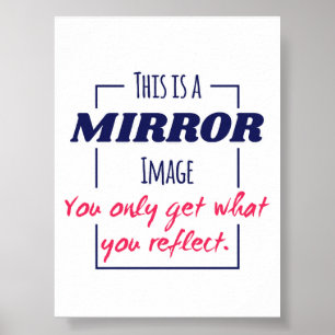 Spiegelreflexions-Denkweise Motivationsdesign Poster