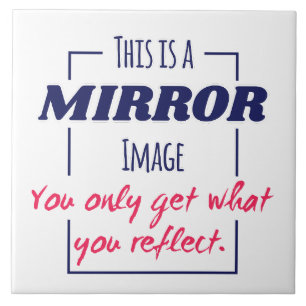 Spiegelreflexions-Mindset Motivationsdesign Fliese