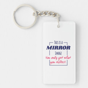 Spiegelreflexions-Mindset Motivationsdesign Schlüsselanhänger
