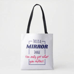 Spiegelreflexions-Mindset Motivationsdesign Tasche