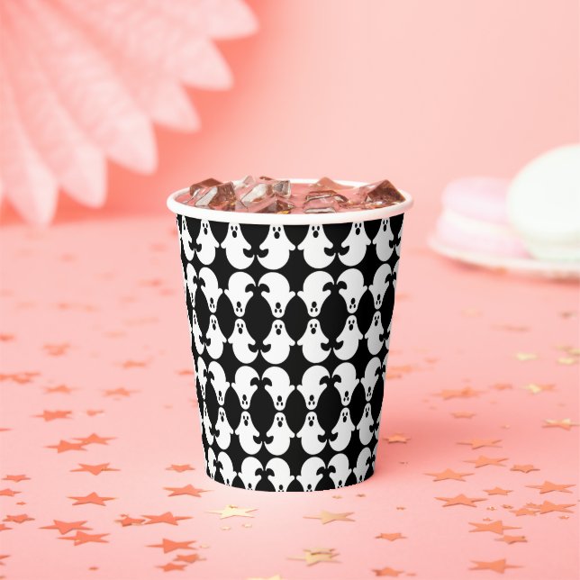 Spiegelrored Ghost Pattern Paper Cup Pappbecher (Insitu)