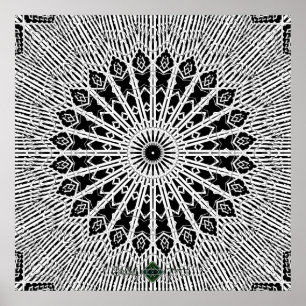 Spiegelsymmetrisches Mandala Poster