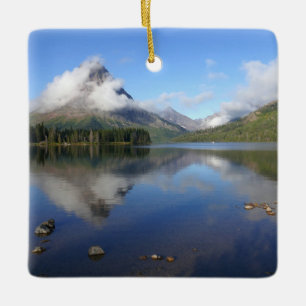 Spiegelung am Two Medicine Lake Keramikornament