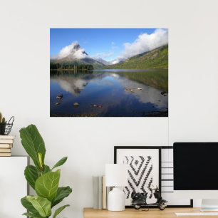 Spiegelung am Two Medicine Lake Poster