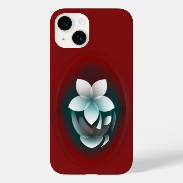 Spiegelung der weißen Blume Case-Mate iPhone 14 Hülle (Rückseite)