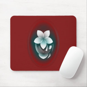 Spiegelung der weißen Blume Mousepad
