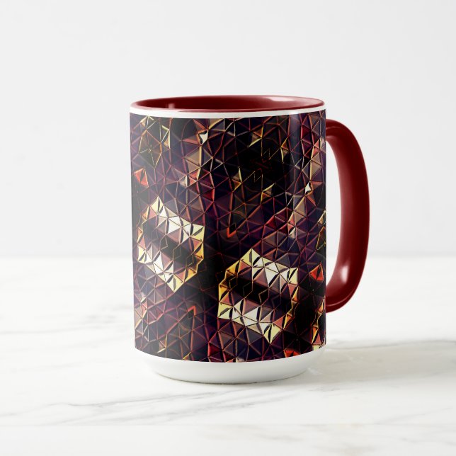 Spiegelung von Dreiecken, die seltsame Formen erze Tasse (VorderseiteRechts)