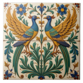 Spiegelung von Peacocks Untersetzer Keramik Tile