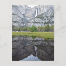 Spiegelungen der Fälle von Yosemite Postkarte