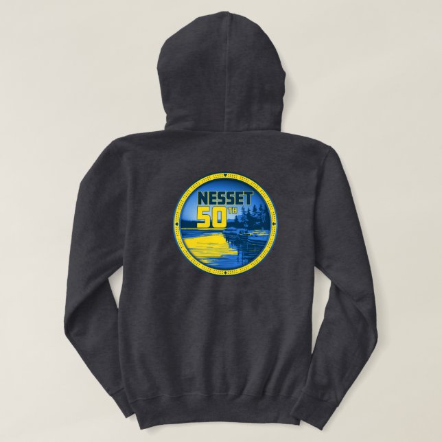 Spiegelungen von Nesset Zurück und Vorderseite Hoodie (Design Rückseite)
