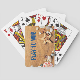 Spiel 2 gewinnen! Muscheln und Sandollars Spielkarten
