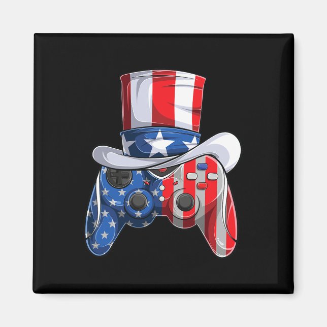 Spiel 4. Juli Controller American Flag Kids Boy Magnet (Vorne)