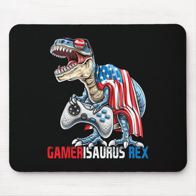 Spiel 4. Juli T Rex Dinosaur Amerisaurus Rex Bo Mousepad (Vorne)