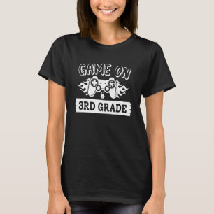 Spiel auf 3. Stufe des Gamers zurück zum Schullehr T-Shirt
