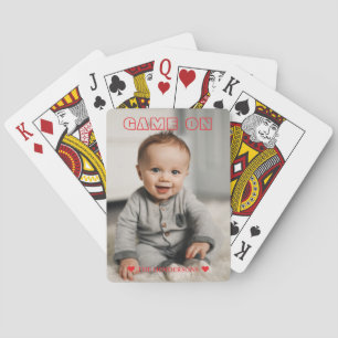 Spiel auf dem Foto der Familie Spielkarten