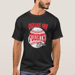 Spiel auf dem vierten Baseball-Platz zurück zur Sc T-Shirt